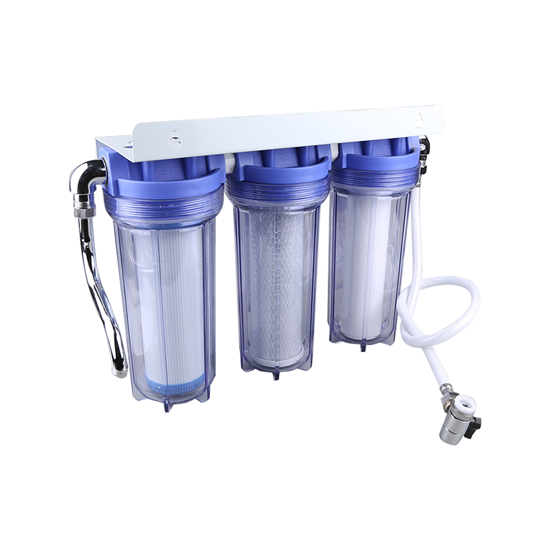 RH-JH3 Triple stages PET bottle water filter with hose and spout.